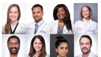 Collage of PAs smiling in whitecoats